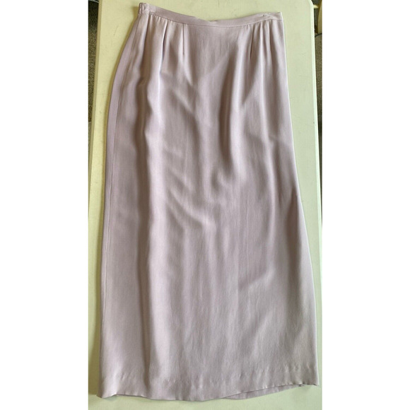 ADRIANNA PAPELL Maxi Skirt Suit Size 14 100% SILK New Vintage Purple Embroidered - Picture 11 of 16